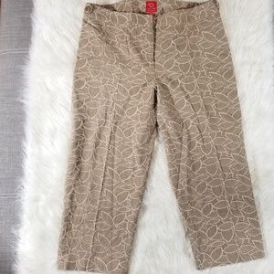 Oscar De la Renta Cropped Tan Pants, size 14
